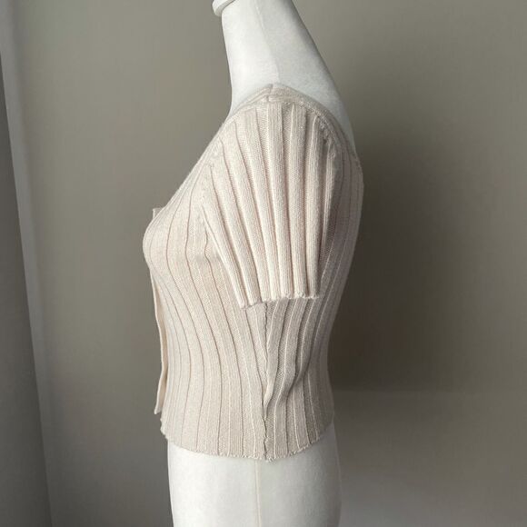 Forever 21 Button Up Short Sleeved Sweater - Picture 4 of 7